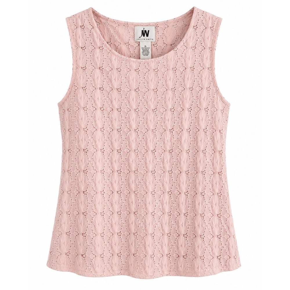 4. Vintage Junction West light pink lace top size Large